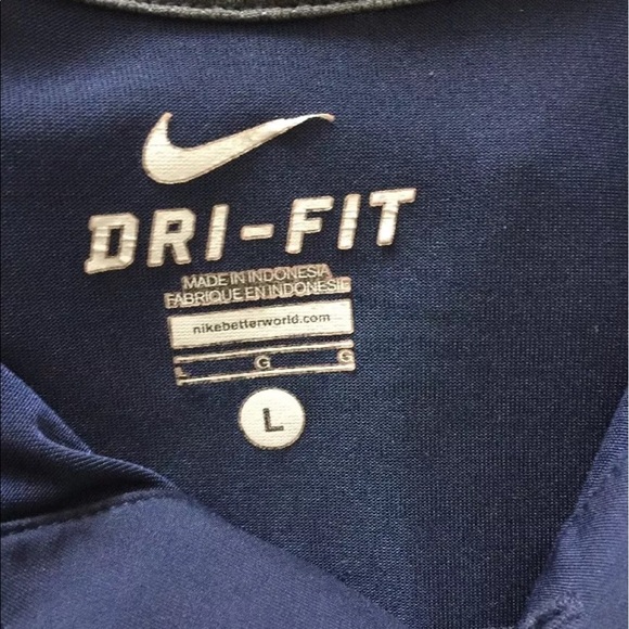 Nike Dri Fit Villanova Football Navy Blue Polo L - Picture 6 of 8